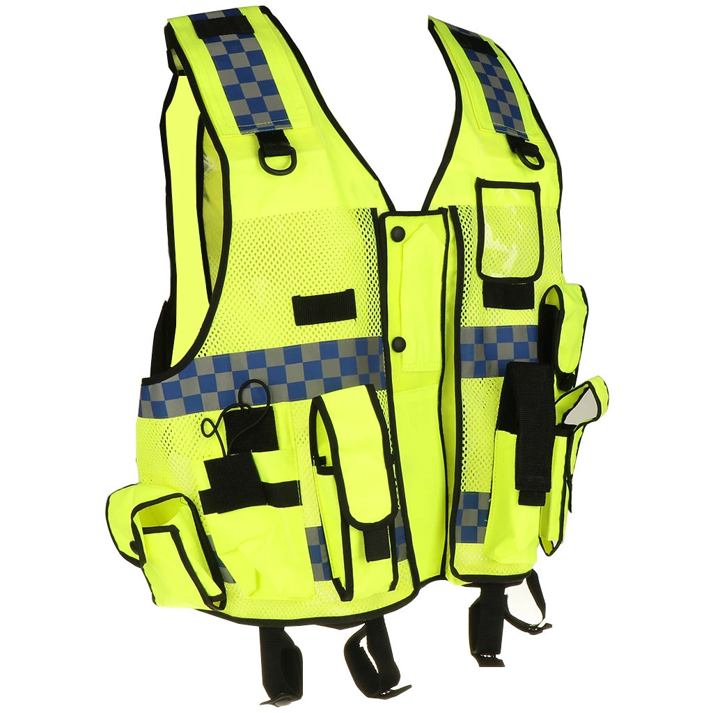 Reflective Vest Workwear High Visibility Day Night Running Cycle Jacket