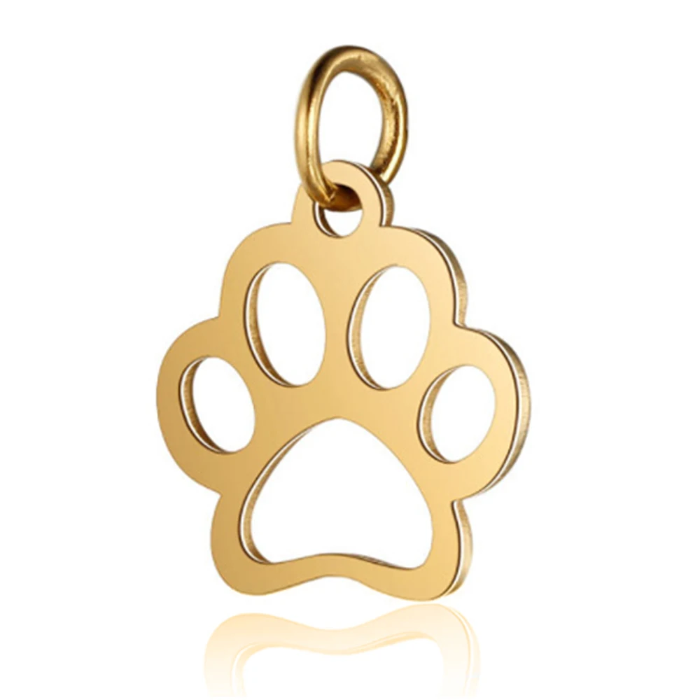 PandaHall 32 stuks katten- en hondenpoot legering emaille hangers dierenpootafdruk geluksbrengers met 38 stuks sleutelring en 38 stuks kreeft klauw sluitingen voor ambachtelijk sieraden maken