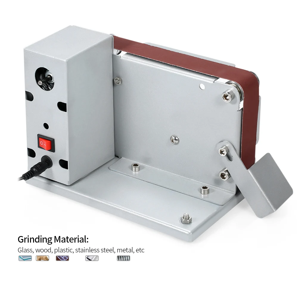 Belt Sander Multi-function Belt Type Sand Belt Machine Mini Belt Sander Electric Grinder Small Grinding Wheel Machine