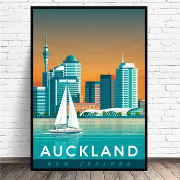 

Auckland Travel Canvas Painting Art Print Poster Picture Wall Modern Minimalist Bedroom Living Room Decoration