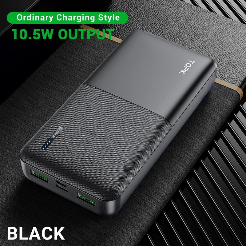 TOPK I2009Q Power Bank 20000mAh External Battery Quick Charger 3.0 USB Type C PD 3.0 Fast 18W Powerbank for iPhone Xiaomi Mi 9 8 portable charger for android Power Bank