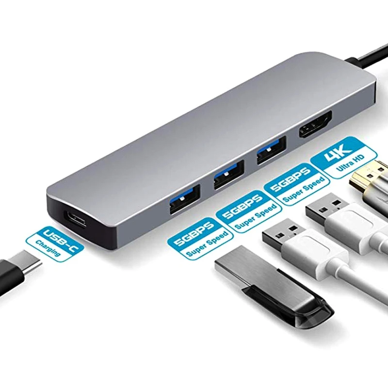 5 в 1 устройство для чтения карт USB 3,0 Тип-C Plug-and-play чехол для телефона Аксессуары для ноутбуков для защищенная цифровая карта памяти