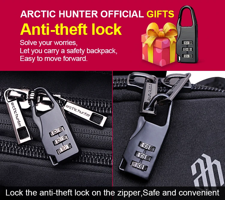 Мужская сумка ARCTIC HUNTER, рюкзак с usb зарядкой, разъем для наушников, Противоугонный рюкзак для ноутбука 15,", водонепроницаемый, бизнес, большая дорожная сумка