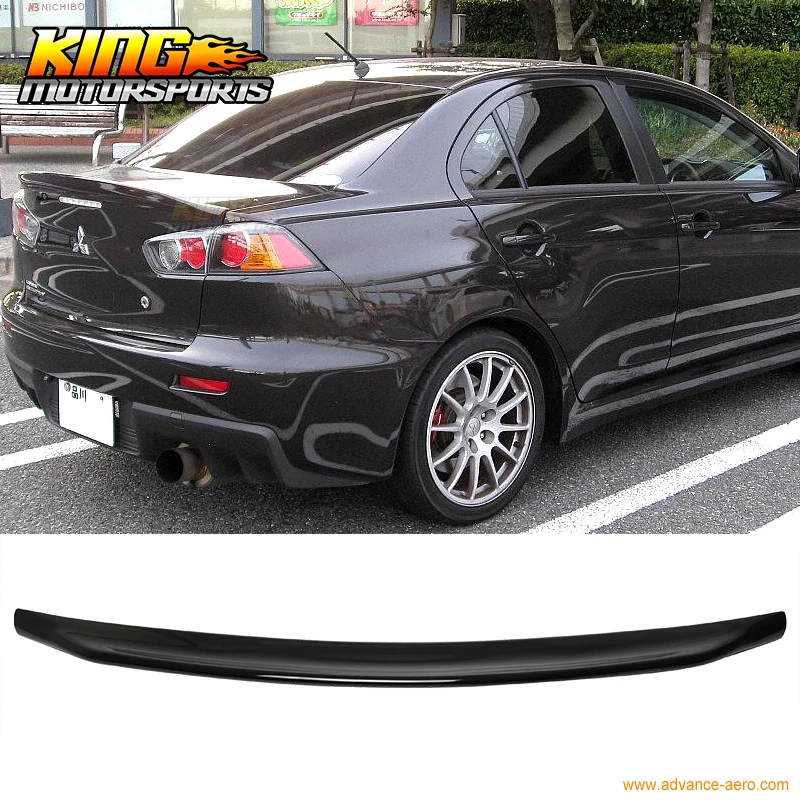 Подходит для 08 15 Lancer EVO X JDM Duckbill спойлер багажника окрашенный Tarmac Black Pearl ABS|trunk