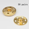 50 Pairs Snap Metal Press Buttons Fastener 7.5/10/15/21/25/30mm Round Button DIY Garment Buckles Needlework Sewing Accessories 4