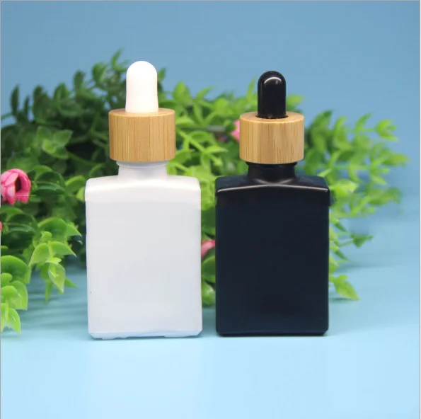 

30ml Dropper Essential Oil Bottles Cosmetic Toner White And Black Frosted Glass Bottle Skin Care Bottle Perfume Container Bottle