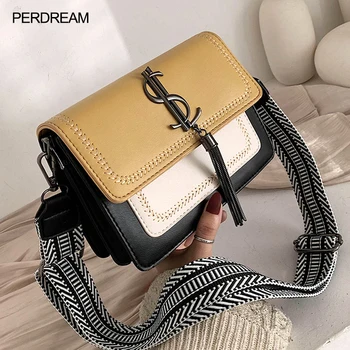 

High-Grade Bags xie kua bao Female 2020 New Korean Version of the INS Fashion Square Net Red Fashion Tassel Bag