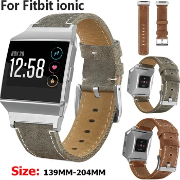 

Top Quality Watch Bands Strap For Fitbit ionic Smart Bracelet Replacement Watchband for Fitbit ionic Band Wrist Genuine Leather