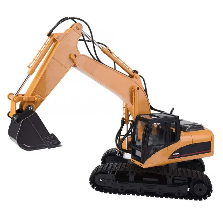 HUINA1550 15CH 680 градусов вращающийся экскаватор на дистанционном управлении грузовик 1/14 экскаватор строительный автомобиль игрушка подарок с светильник