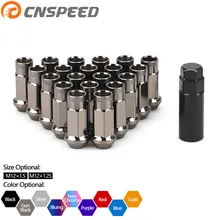 Горячая Распродажа, автомобильная Модифицированная гайка ступицы M12* 1,25, универсальная многоцветная гайка для шин с втулкой 20