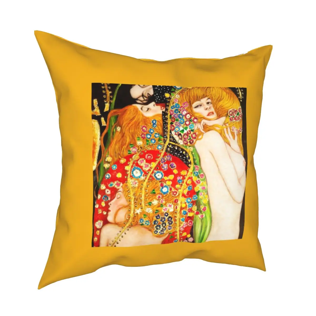Водяные змеи II Климта подушка чехол s дома в стиле модерн портрет уличное Подушка