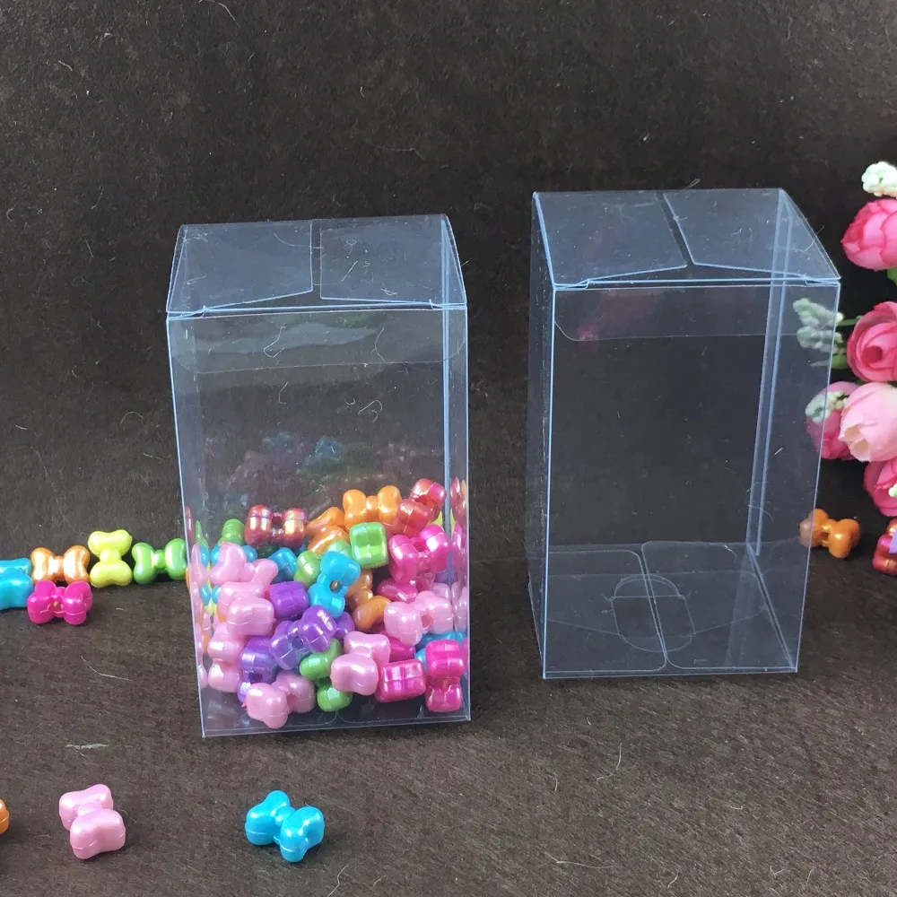 

50pcs 6*6*10cm clear plastic pvc box packing boxes for gifts/chocolate/candy/cosmetic/crafts square transparent pvc Box