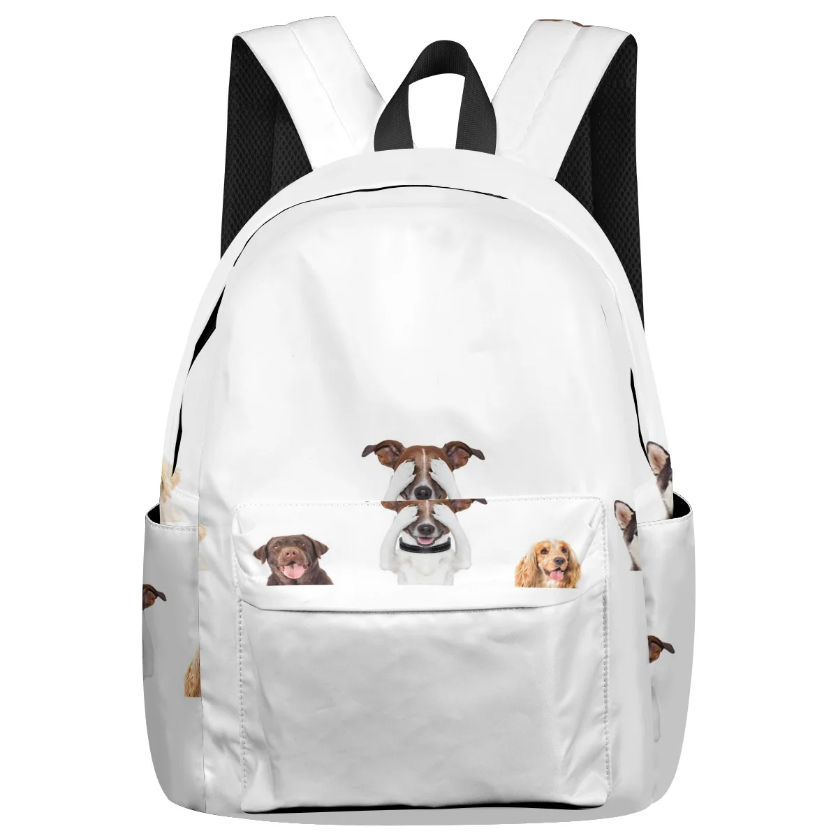 Five Adorable Pet Alaskan Huskies Backpack For Teenage Travel Bags