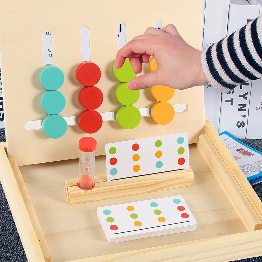 

Montessori Preschool Learning Colors Matching Game Logical Reasoning Training Wooden Toys for Children Early Educational Toys