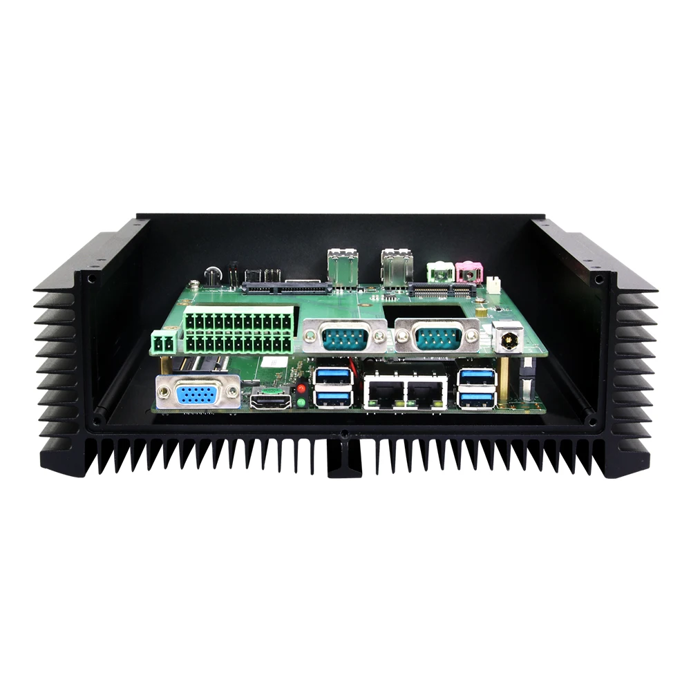 Дуальный Ethernet безвентиляторный мини компьютер Intel Core i5 4200U 7200U 8350U I7 7500U RS232 RS422 RS485 GPIO DDR4 встроенный IP65 промышленный ПК
