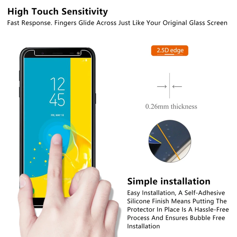 9H HD защитная пленка для экрана телефона, Защитное стекло для samsung J4 J6 J8 Plus, закаленное стекло для samsung J5 Prime J5 EU