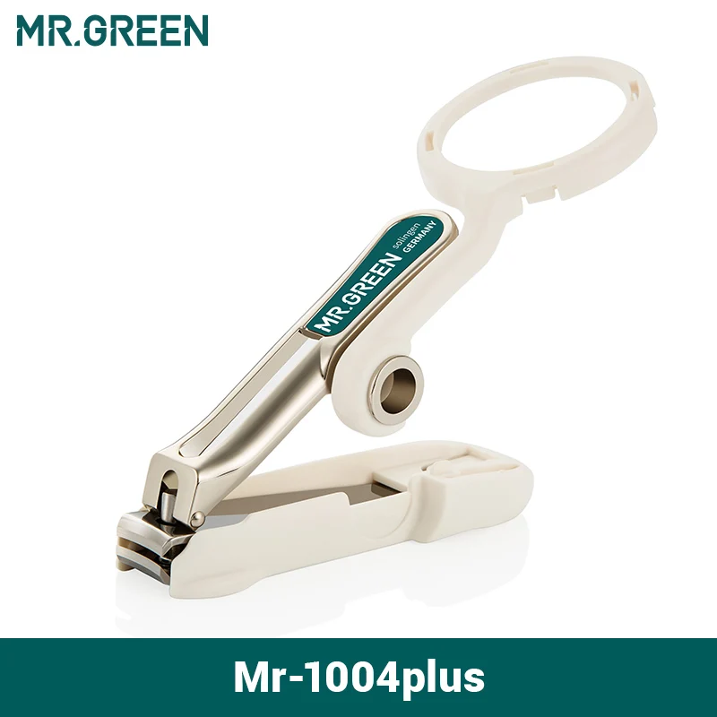 Tagliaunghie MR.GREEN con lente d'ingrandimento Lente d'ingrandimento per non vedenti Acciaio inossidabile No Splash Manicure T_voghion.com