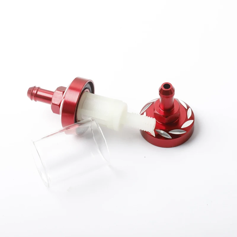 Motorcycle Fuel Filter 8mm Motorcycle Inner Fuel Filter Gasoline Filters + 40CM Petrol Fuel Line Hose + 4 Clips Moto Scooter Dirt Bike