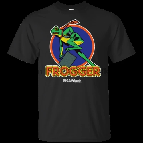 Frogger Ретро Видео Игра Аркада 1980s Gaming Frog футболка |