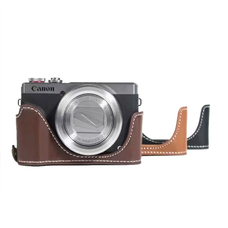 Чехол из искусственной кожи для камеры Canon Powershot G7X mark 3 G7XIII III Mark 3|Сумки
