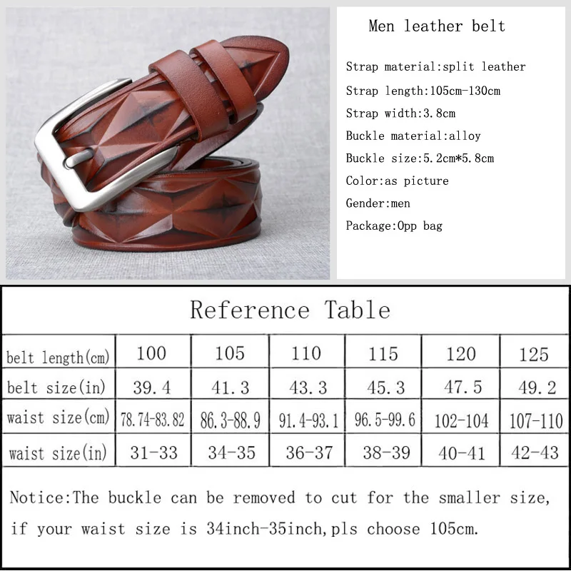 Западный 3D технология кожаный мужской ремень модный сплав Пряжка мужские джинсы повседневные брюки ремень