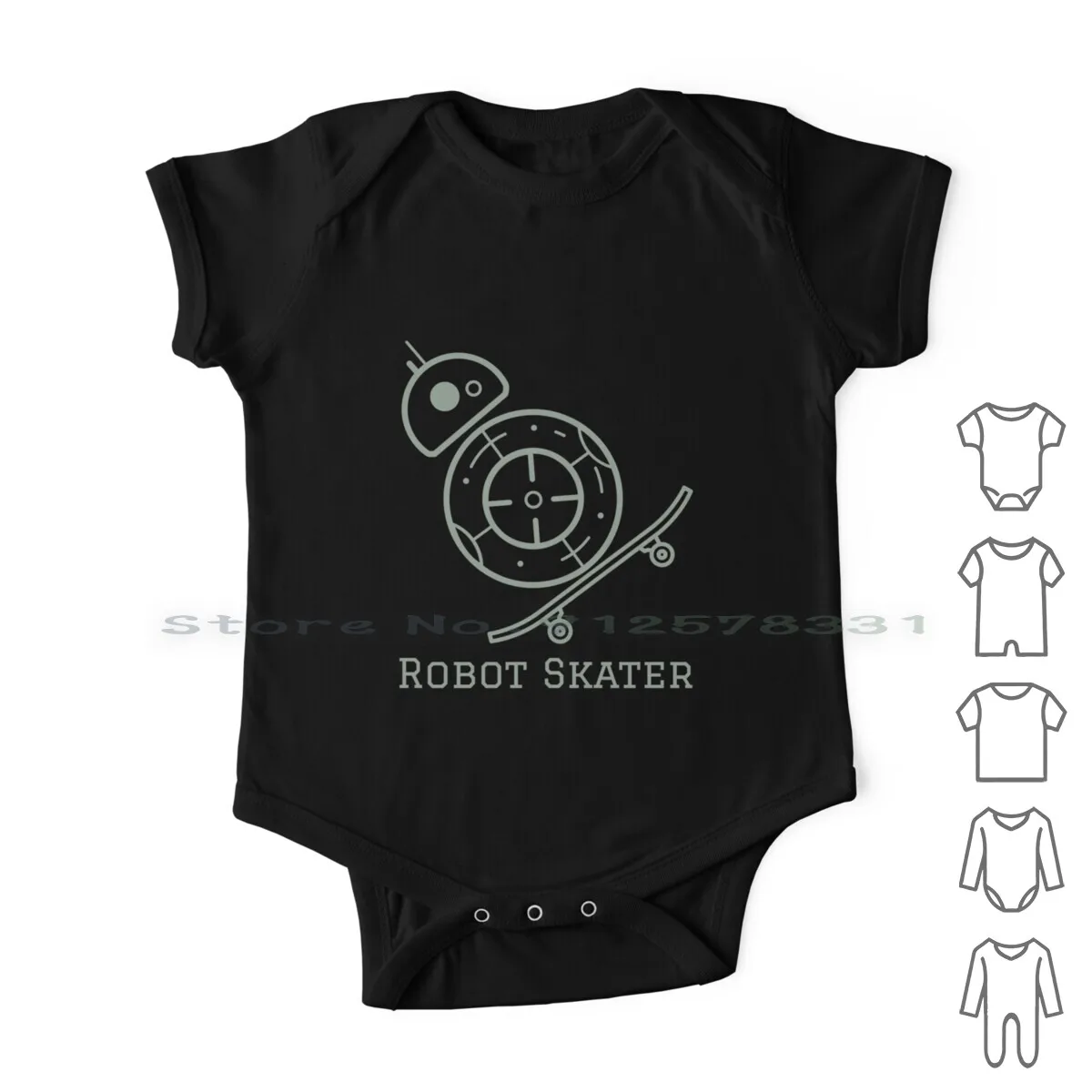 Robot Skater Neonato Vestiti Pagliaccetti Tute Di Cotone Cool Robot Skater Android Skate O Die Skatebarders Robot Divertente