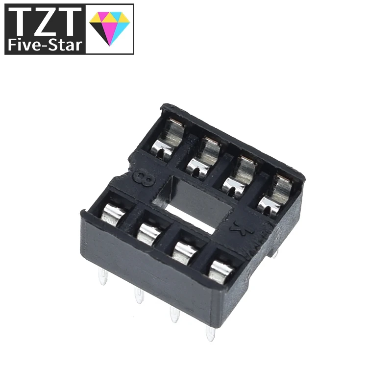 10 Stück, (je 5 Stück) NE555 NE555P 555 TZT Timer-Programmierung + 8-Pin-Sockel – Detail 3