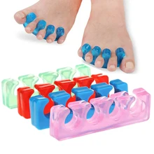 2 Pçs/lote Suave Silicone Dedo/Dedo Gel de Separação Separador de Dedos de Silicone Flexível Macio Formulário Para Pedicure 3D Unha Ferramenta Manicure