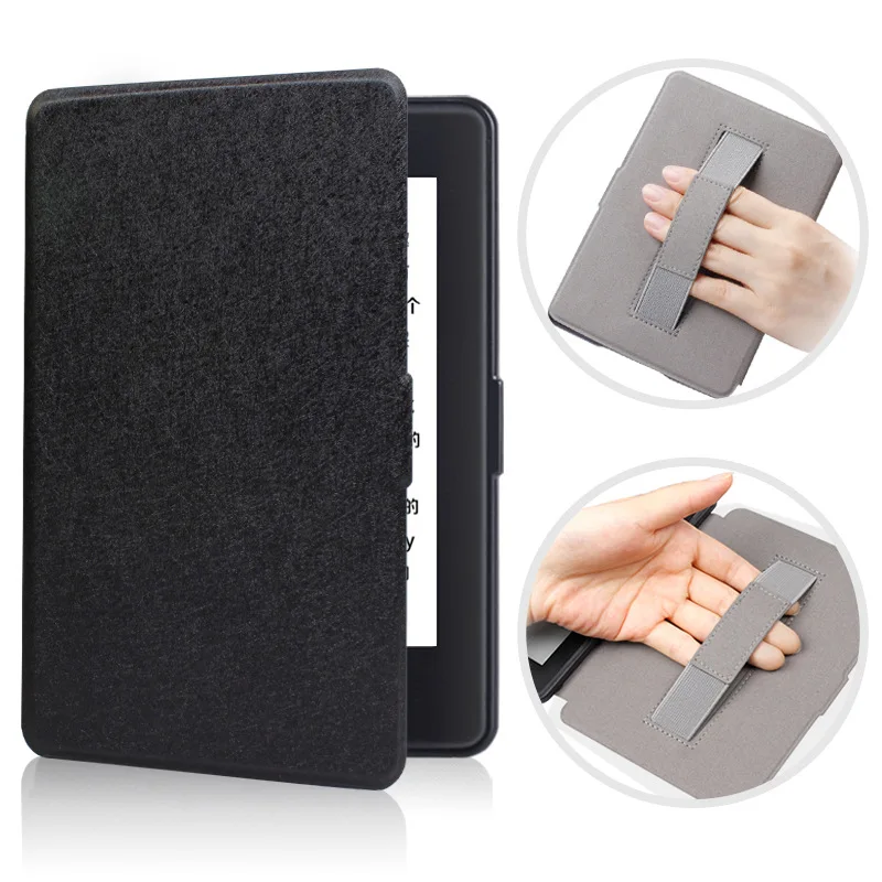 Чехол для всех новых Kindle 10th Gen, тонкий защитный смарт-чехол с принтом из искусственной кожи, чехол с ремешком на руку для Kindle