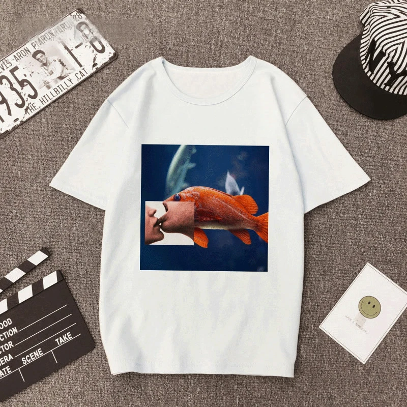 TShirts Women Picture T-Shirt Summer Tops Kawaii Printing Series Short-sleeved white tShirt Streetwear Oversize Top tee Clothes