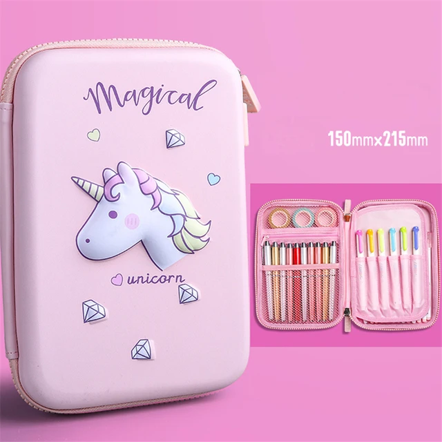 Kawaii Unicorn Pencil Cases Case Astuccio School Supplies Cute Stationery Licorne Etui Piorniki Material Escolar Trousse Scolair Pencil Case