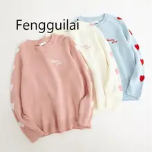 High Quality Letter Embroidery Sweater Women Winter Pullover Fashion Loose Knitted Sweater Top Autumn Female Jumper pull femme High Quality Letter Embroidery Sweater Women Winter Pullover Fashion Loose Knitted Sweater Top Autumn Female Jumper pull femme