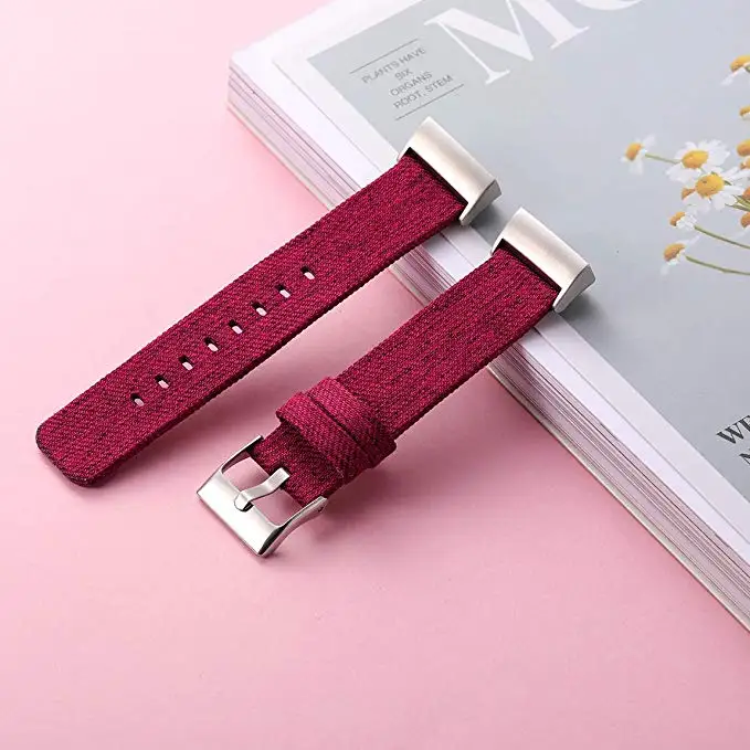 Полосы для Fitbit Charge 3& Charge 3 SE фитнес-трекер для женщин и мужчин из дышащего тканого материала сменный мужской т-Аксессуар Ремешок