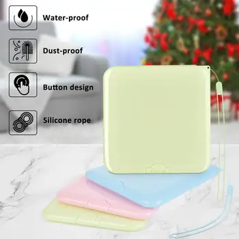 

3pcs Portable Mask Cases Dustproof Mask Containers Mask Boxes with Silicone Rope