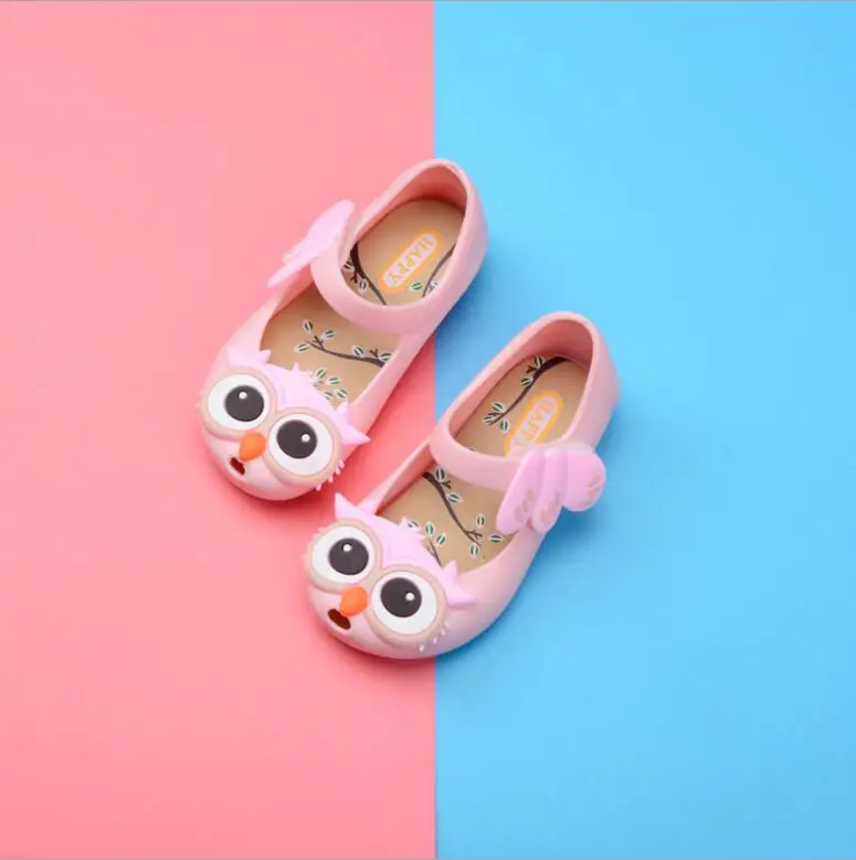 owl5 Cutey мальчиков сандалии фрукты лук Сова силиконовая обувь для мальчиков сандалии для девочек мягкая одежда для малышей для девочек сандалии пляжные сандалии дети Размеры 13-17 - Цвет: owl5