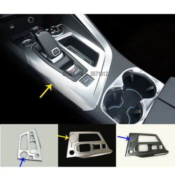 

For Peugeot 3008 GT 3008GT 2016 2017 2018 2019 2020 Car Cover Stick ABS Middle Front Shift Stall Paddle Cup Lamp Frame Trim Part