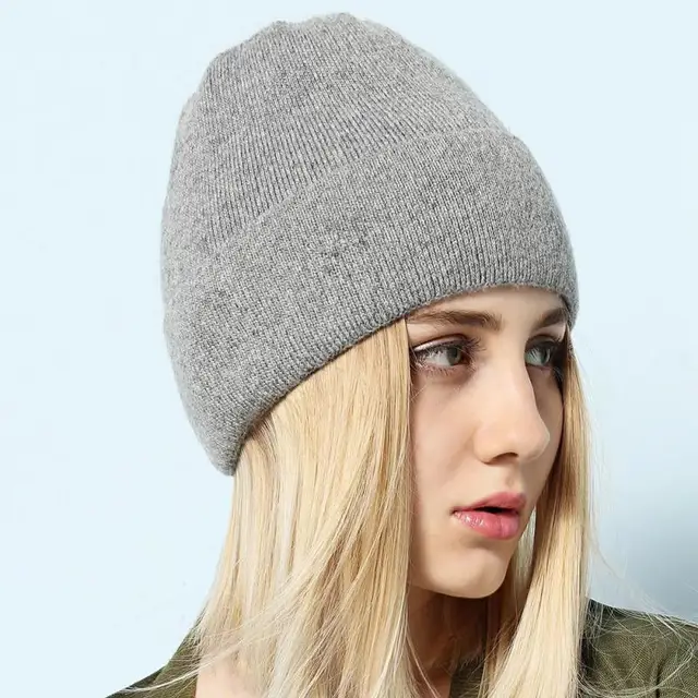 Winter Beanies Wool Winter Hats For Women Men Stretchy Hats Solid Color Beanies Female Hats Bonnet Cap Chapeau Femme Gorro 5