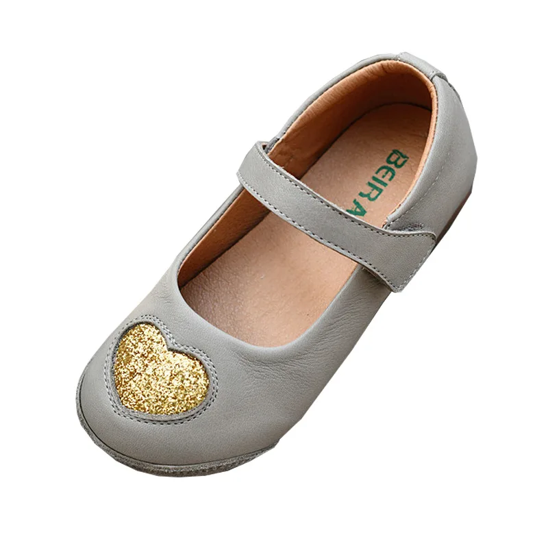 Full-grain Leather Girls Casual Shoes Kickproof Design Princess Baby Shoes Genuine Leather Children Sandals Kids Shoes 2