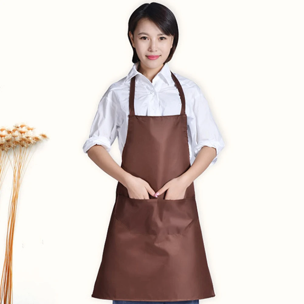 Противообрастающий Одноцветный кухонный фартук приготовление пищи для выпечки