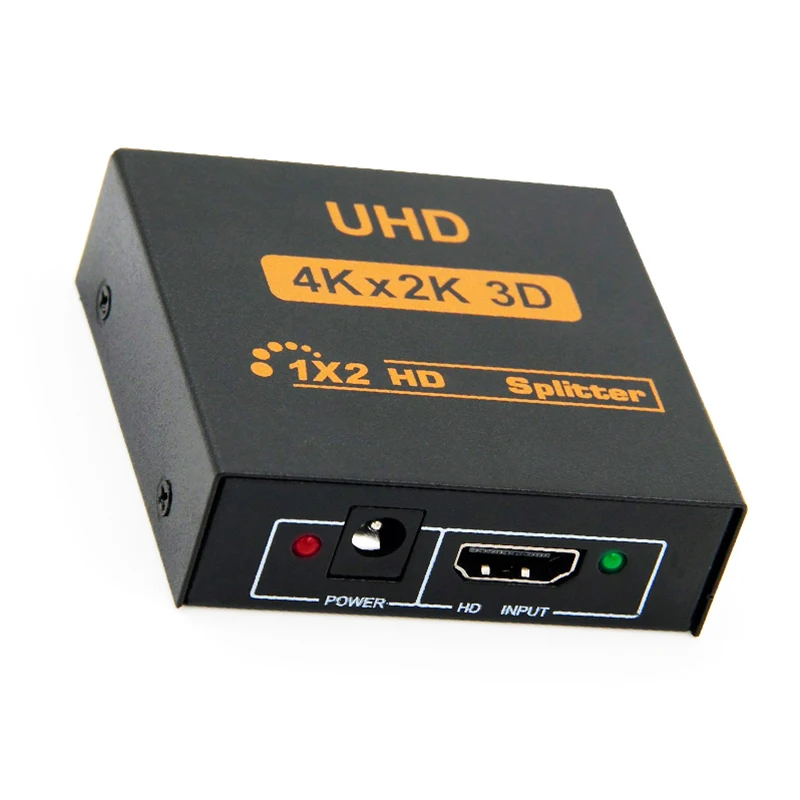 Сплит-адаптер 4K UHD 3D HDMI сплит-адаптер HD 1X2 1080P переключатель Сплит 1 вход 2 выхода