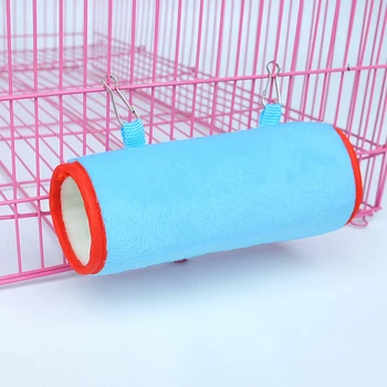 

1pc Winter Worm Short Plush Round Three Corner Hamster Sugar Glider Hammock Cage Hanging Sleeping Bed Small Pet Toy Supply