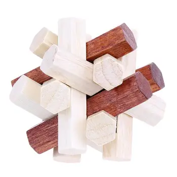 

Kongming Luban Lock Chinese Traditional Toy Intellectual 3D Wooden Puzzles Creative Brain Teaser Unlock Toy Gift for Kids Adult