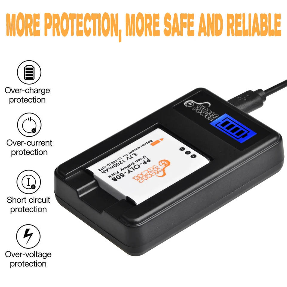 Batterie Li-92B Li-90B + chargeur pour Olympus Li 90B ve92B TG-4 dur TG-6 TG-5 T