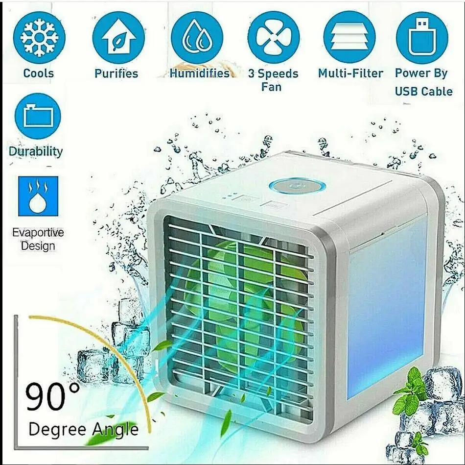 

New Mini Portable Air Cooler Usb Air Cooler Air Conditioning Fan Home Dormitory Cooling Fan Usb Plug Adapter