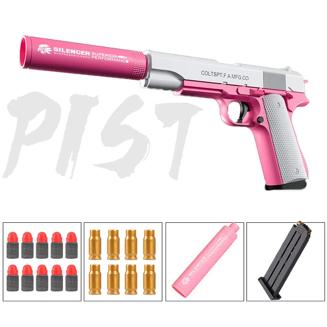 Pistol Glock M1911 Toys Gun Ejection Handgun Toy EVA Soft Darts Bullets Airsoft Boys Outdoor Sports Fun CS Shooting nerfuu gun 1