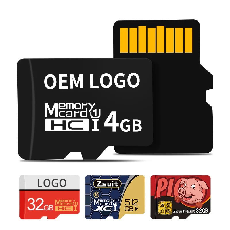 100% Wholesale 2gb 64GB 128GB 256GB Flash TF Memory Cards Class 10 U3 A1  Memory Custom Printing LOGO Micro SD Card