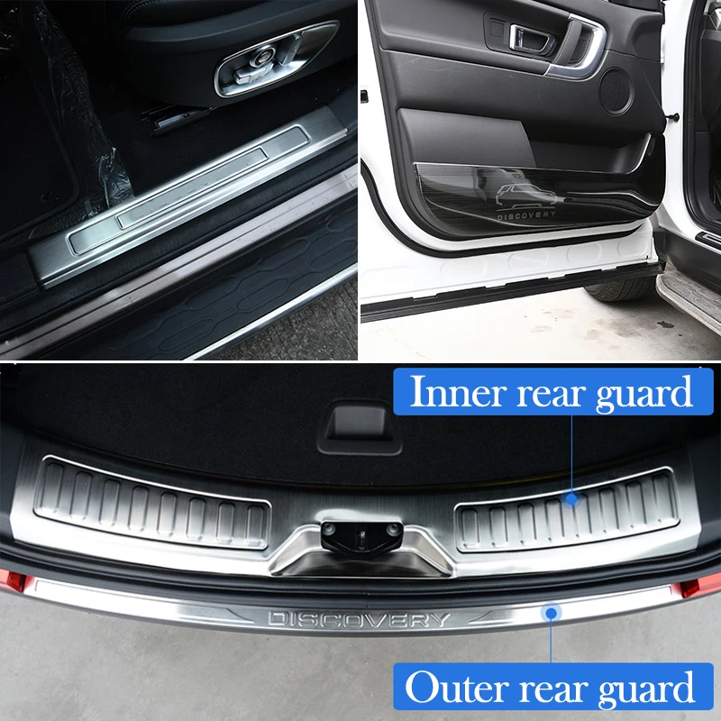 Порога полосы Rearguard бампер потертости защита для тарелок Накладка Land Rover Discovery Sport