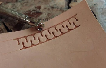 

Advanced steel Geometric border pattern Hand-work unique design leather working tools carving punches stamp craft tools