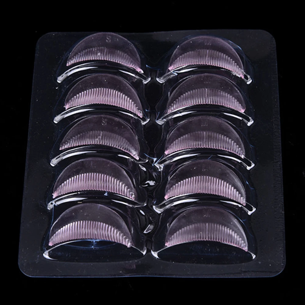

Useful 10pcs Eyelash Lift Perming Curler Pads Shield Rods with Embedded Ridges