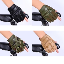 Free Soldier Half-finger Gloves Men's Sports Special Forces Fitness Outdoor Climbing Non-slip Riding Tactical Breathable Fingerl